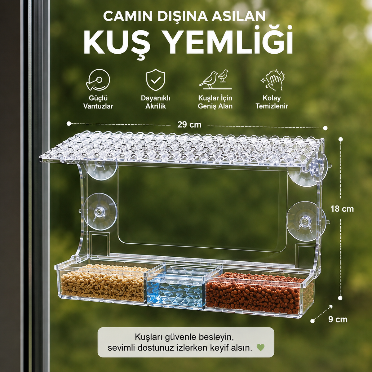 PatiPat™ PatiPencere Kuş Yemliği
